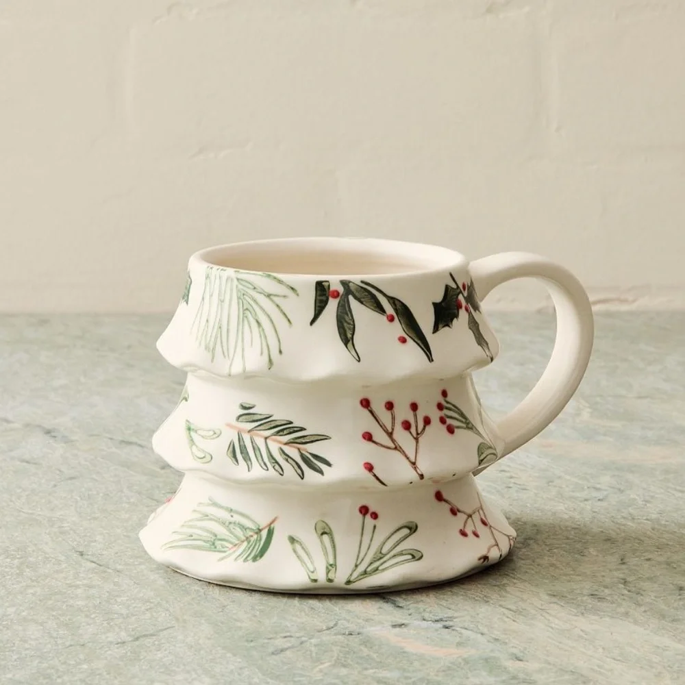 West Elm Holiday mug set
